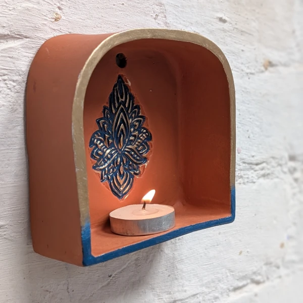 Hand-Painted Wall Jharokhas Candle Holder