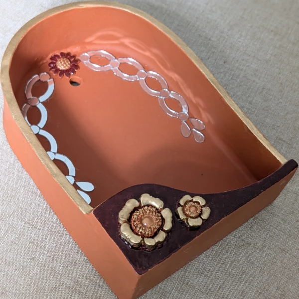 Mitti BloomTealight Holder With Mirror Work