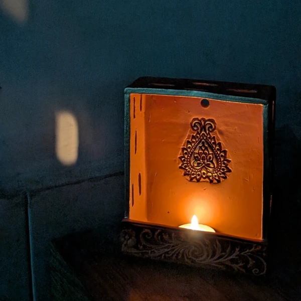 Terra Shrine Square Tealight Holder